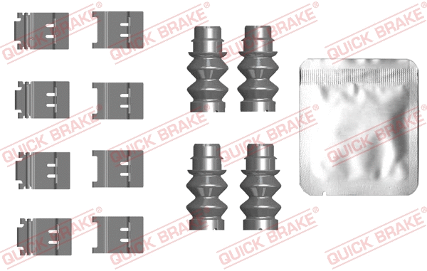 Diskinių stabdžių trinkelių priedų komplektas QUICK BRAKE 109-0124
