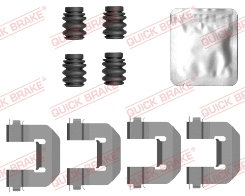 Diskinių stabdžių trinkelių priedų komplektas QUICK BRAKE 109-0126