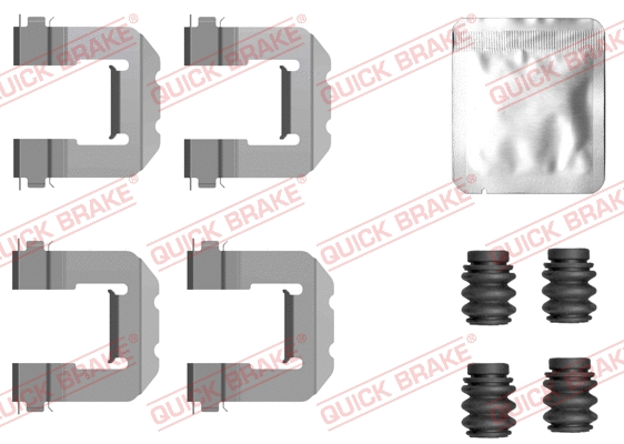 Diskinių stabdžių trinkelių priedų komplektas QUICK BRAKE 109-0127