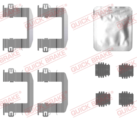 Diskinių stabdžių trinkelių priedų komplektas QUICK BRAKE 109-0132