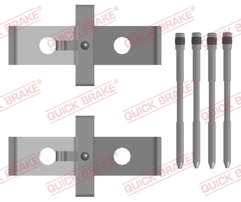 Diskinių stabdžių trinkelių priedų komplektas QUICK BRAKE 109-0136