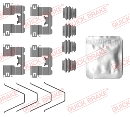 Diskinių stabdžių trinkelių priedų komplektas QUICK BRAKE 109-0137