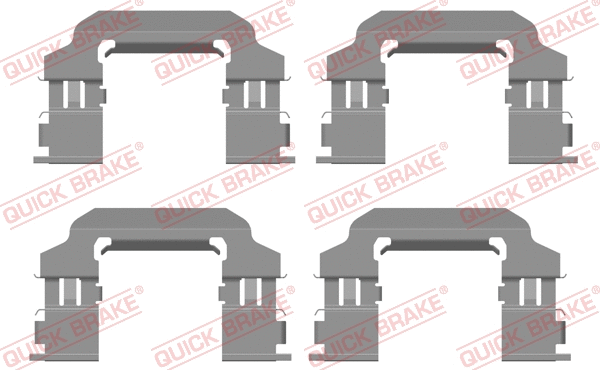 Diskinių stabdžių trinkelių priedų komplektas QUICK BRAKE 109-0138