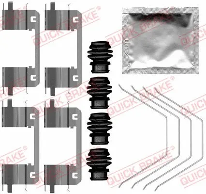 Diskinių stabdžių trinkelių priedų komplektas QUICK BRAKE 109-0141