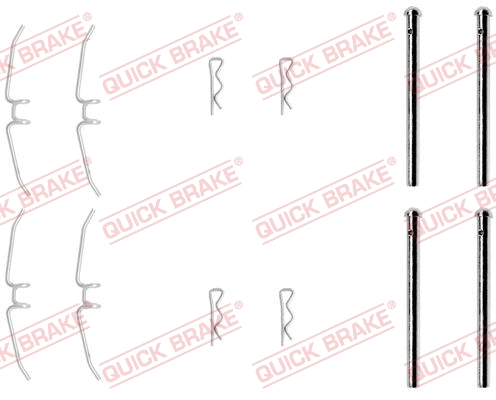 Diskinių stabdžių trinkelių priedų komplektas QUICK BRAKE 109-0901