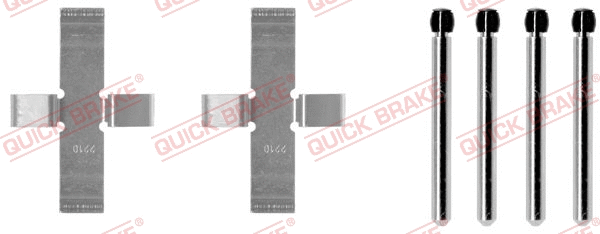 Diskinių stabdžių trinkelių priedų komplektas QUICK BRAKE 109-0902