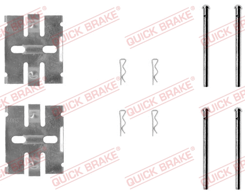 Diskinių stabdžių trinkelių priedų komplektas QUICK BRAKE 109-0932