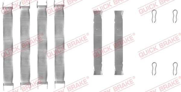 Diskinių stabdžių trinkelių priedų komplektas QUICK BRAKE 109-0937