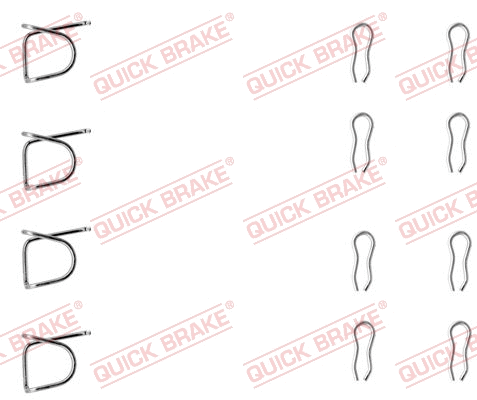 Diskinių stabdžių trinkelių priedų komplektas QUICK BRAKE 109-0939