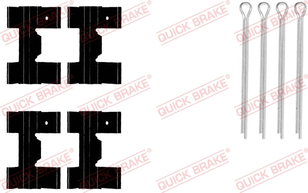 Diskinių stabdžių trinkelių priedų komplektas QUICK BRAKE 109-0951