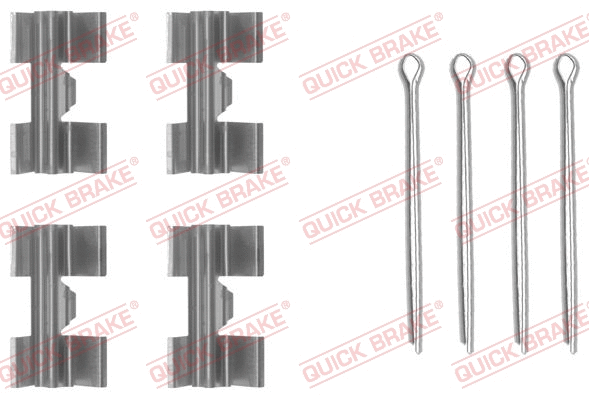 Diskinių stabdžių trinkelių priedų komplektas QUICK BRAKE 109-0969