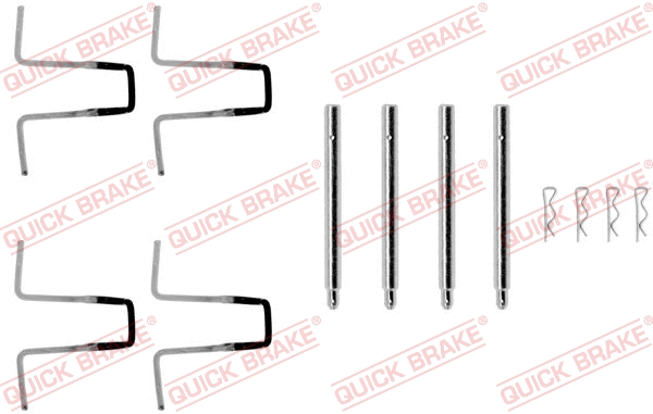 Diskinių stabdžių trinkelių priedų komplektas QUICK BRAKE 109-0977