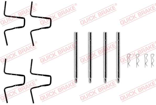 Diskinių stabdžių trinkelių priedų komplektas QUICK BRAKE 109-0978