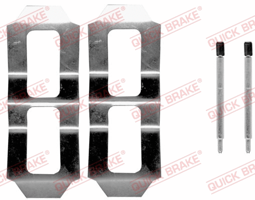 Diskinių stabdžių trinkelių priedų komplektas QUICK BRAKE 109-0987