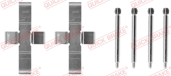 Diskinių stabdžių trinkelių priedų komplektas QUICK BRAKE 109-1004
