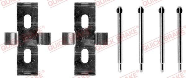 Diskinių stabdžių trinkelių priedų komplektas QUICK BRAKE 109-1007