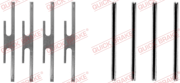 Diskinių stabdžių trinkelių priedų komplektas QUICK BRAKE 109-1012
