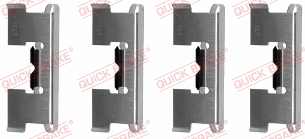 Diskinių stabdžių trinkelių priedų komplektas QUICK BRAKE 109-1017