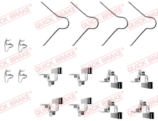 Diskinių stabdžių trinkelių priedų komplektas QUICK BRAKE 109-1030