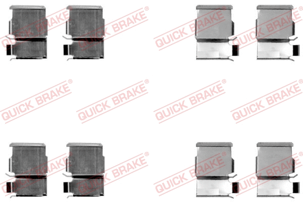 Diskinių stabdžių trinkelių priedų komplektas QUICK BRAKE 109-1033