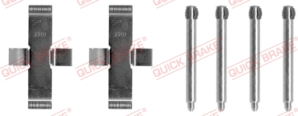 Diskinių stabdžių trinkelių priedų komplektas QUICK BRAKE 109-1037