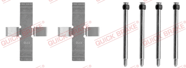 Diskinių stabdžių trinkelių priedų komplektas QUICK BRAKE 109-1040