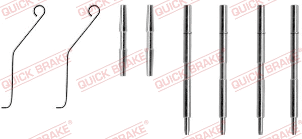 Diskinių stabdžių trinkelių priedų komplektas QUICK BRAKE 109-1044