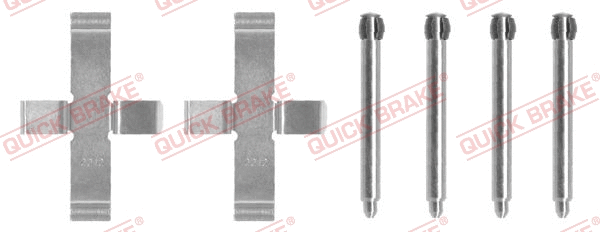 Diskinių stabdžių trinkelių priedų komplektas QUICK BRAKE 109-1046