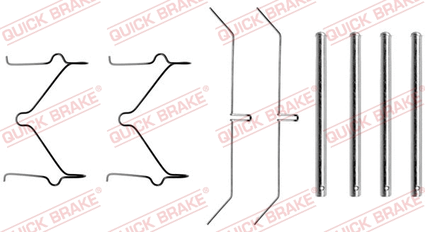 Diskinių stabdžių trinkelių priedų komplektas QUICK BRAKE 109-1050