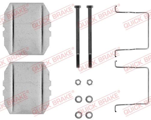 Diskinių stabdžių trinkelių priedų komplektas QUICK BRAKE 109-1053