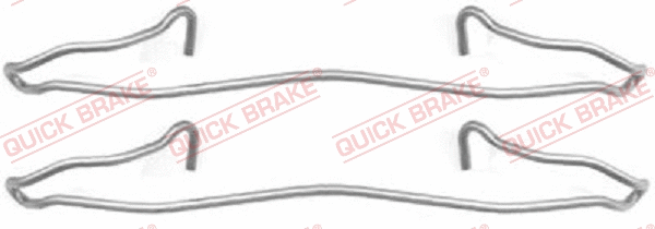 Diskinių stabdžių trinkelių priedų komplektas QUICK BRAKE 109-1057