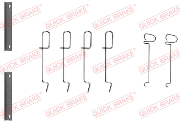 Diskinių stabdžių trinkelių priedų komplektas QUICK BRAKE 109-1070
