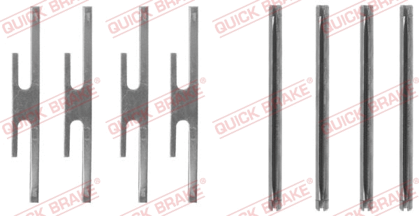 Diskinių stabdžių trinkelių priedų komplektas QUICK BRAKE 109-1072