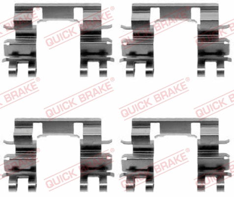 Diskinių stabdžių trinkelių priedų komplektas QUICK BRAKE 109-1087