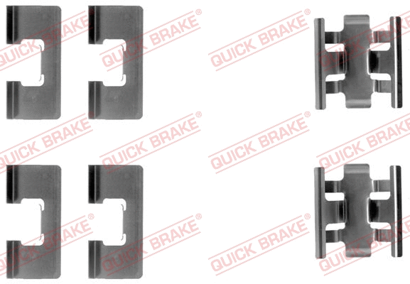 Diskinių stabdžių trinkelių priedų komplektas QUICK BRAKE 109-1091