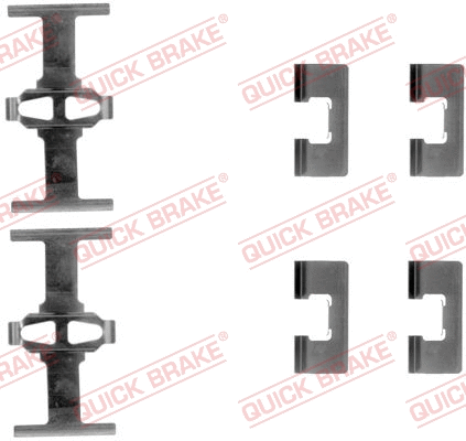 Diskinių stabdžių trinkelių priedų komplektas QUICK BRAKE 109-1092