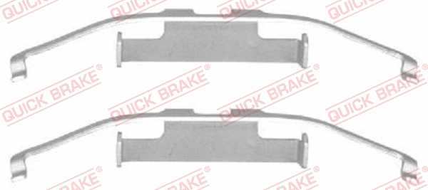 Diskinių stabdžių trinkelių priedų komplektas QUICK BRAKE 109-1097
