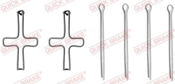 Diskinių stabdžių trinkelių priedų komplektas QUICK BRAKE 109-1099