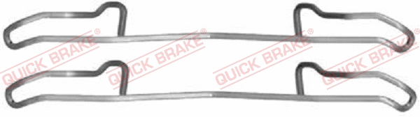 Diskinių stabdžių trinkelių priedų komplektas QUICK BRAKE 109-1100