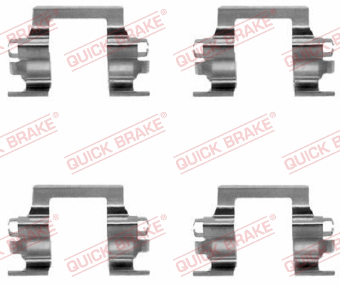 Diskinių stabdžių trinkelių priedų komplektas QUICK BRAKE 109-1117
