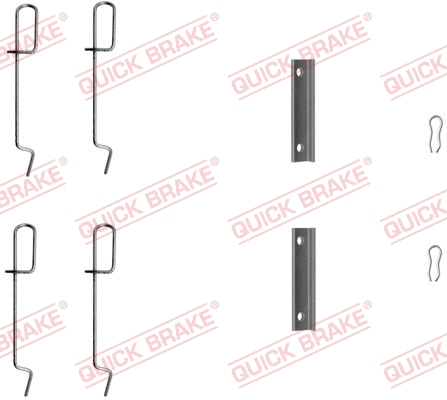 Diskinių stabdžių trinkelių priedų komplektas QUICK BRAKE 109-1125