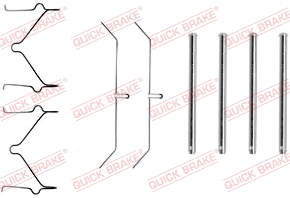 Diskinių stabdžių trinkelių priedų komplektas QUICK BRAKE 109-1129