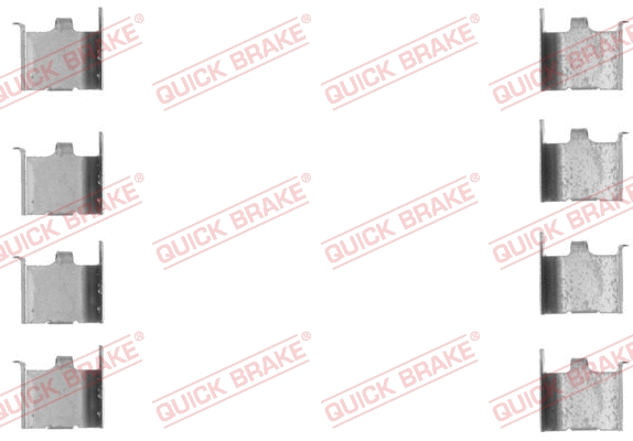 Diskinių stabdžių trinkelių priedų komplektas QUICK BRAKE 109-1132