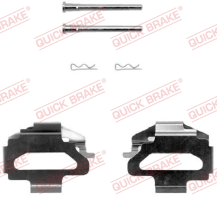Diskinių stabdžių trinkelių priedų komplektas QUICK BRAKE 109-1141