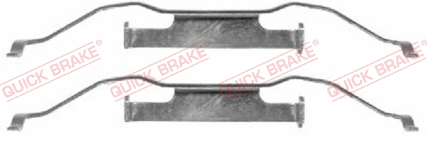 Diskinių stabdžių trinkelių priedų komplektas QUICK BRAKE 109-1148