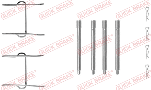 Diskinių stabdžių trinkelių priedų komplektas QUICK BRAKE 109-1149