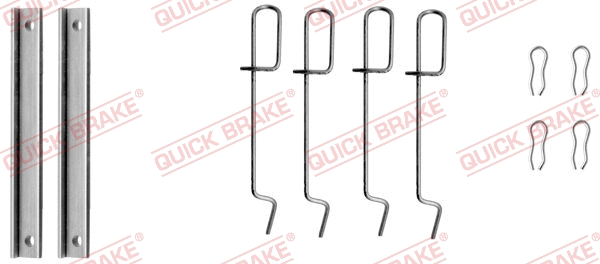 Diskinių stabdžių trinkelių priedų komplektas QUICK BRAKE 109-1151
