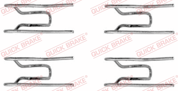 Diskinių stabdžių trinkelių priedų komplektas QUICK BRAKE 109-1152