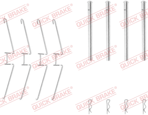 Diskinių stabdžių trinkelių priedų komplektas QUICK BRAKE 109-1155