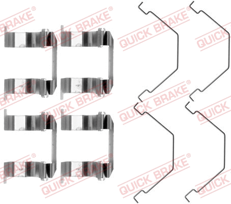Diskinių stabdžių trinkelių priedų komplektas QUICK BRAKE 109-1158